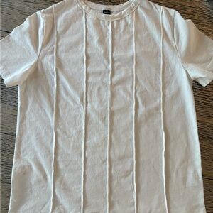 SHEIN White Textured Short Sleeve Tee Size M Ladies